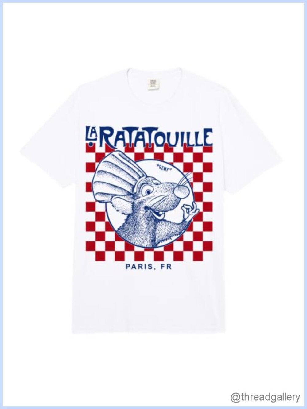 Disney Ratatouille Remy Paris Checkerboard Comfort Colors Heavyweight Tee
